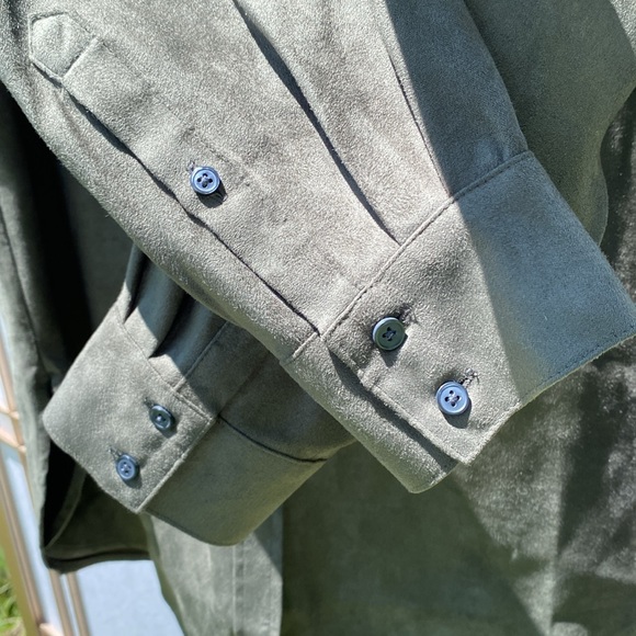 Adria Suede Shirt, Oversized, Vegan Suede, Banana Republic, women’s size Medium - Picture 5 of 16